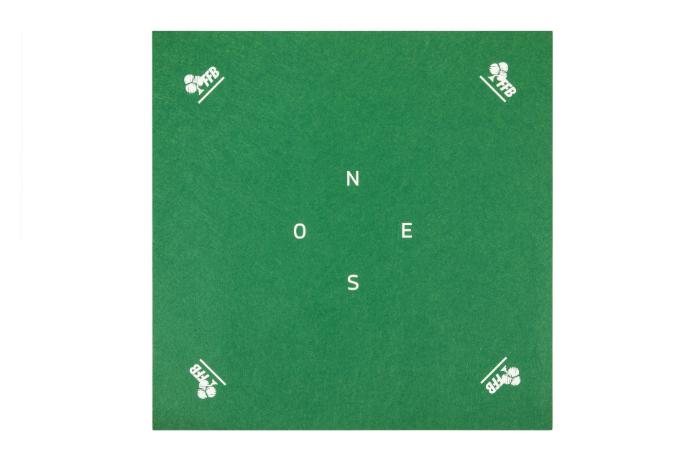 TAPIS DE BRIDGE 78 x78 FEUTRINE VERTE