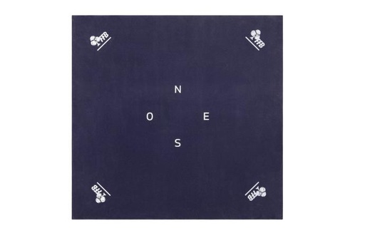 [FFB002] TAPIS DE BRIDGE 78 x 78 SUEDINE BLEUE