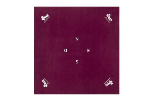 [FFB003] TAPIS DE BRIDGE 78 x 78 SUEDINE ROUGE