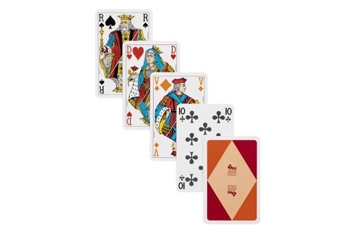 [PMJC02] CARTES A JOUER COMPÉTITIONS ORANGES - DESIGN FRANÇAIS