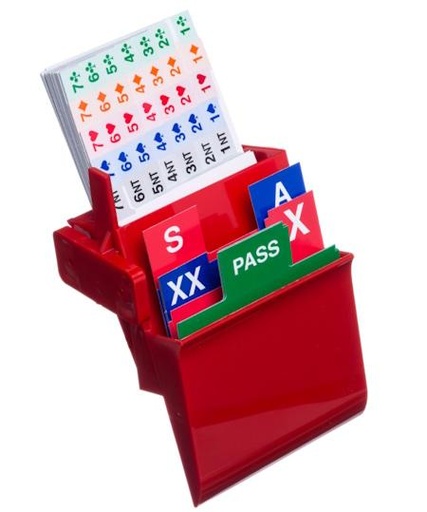 [FFB018] 4 BOITES A ENCHÈRES ROUGE A VISSER